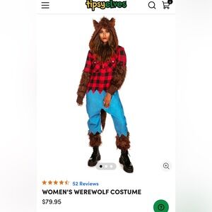 -Women’s werewolf costume (Tipsy elves)
